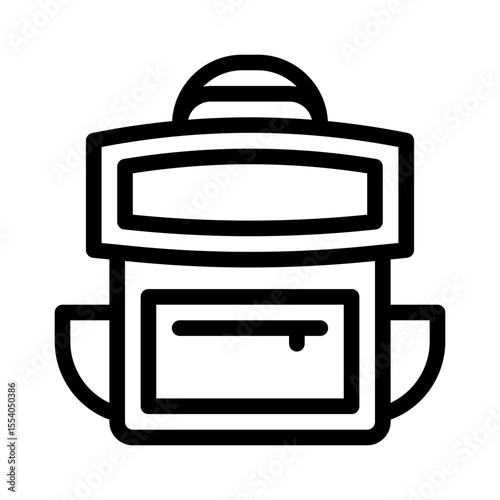 backpack line icon