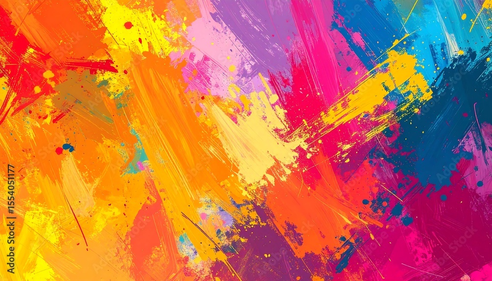 Abstract vibrant paint splatter Abstract vibrant paint splatter