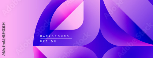 Abstract background features flowing purple shapes. Gradient colors create dynamic visual effect. Text reads background design.