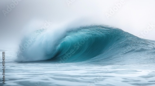 Fototapeta Naklejka Na Ścianę i Meble -  Powerful turquoise wave cresting