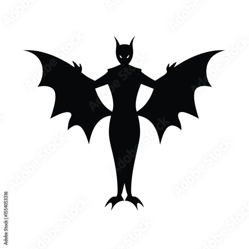 Mysterious vampire transforms into a flock of bats against a stark white background a dramatic silhouette for halloween or fantasy themes