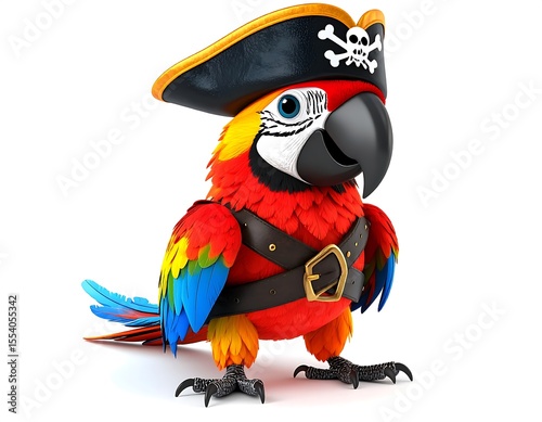 Cartoon parrot pirate
