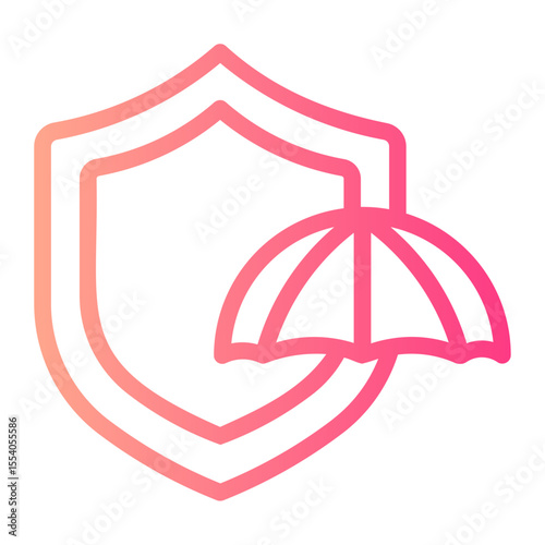 umbrella gradient icon