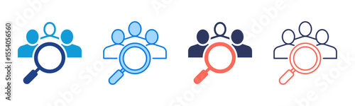 Recruitment icon sheet multiple style collection
