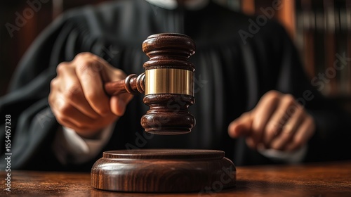 A judge in court making a ruling on child protection