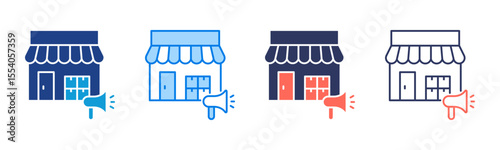 Marketing icon sheet multiple style collection
