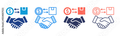 Trade icon sheet multiple style collection
