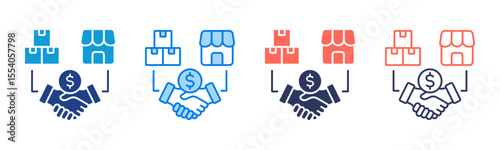 Collaboration icon sheet multiple style collection