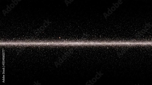 Abstract Silver and Golden Light Streaks Animated on a Black Background