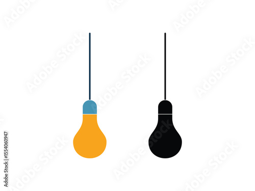 Vector Hanging Lamp for home interior decoration concept