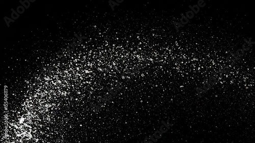 Abstract White Glitter Animation on Black Background Creating A Festive Atmosphere
