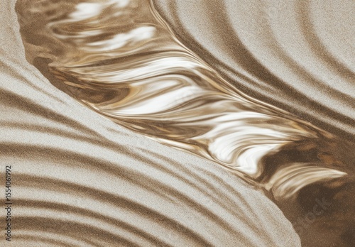 Abstract sandy texture with flowing gold
