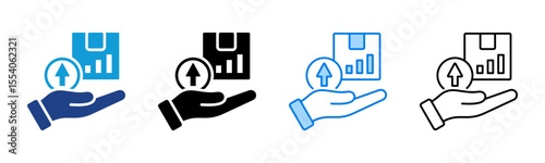Sales Growth icon sheet multiple style collection