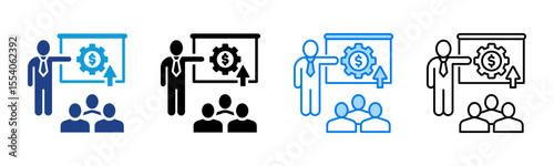Training icon sheet multiple style collection