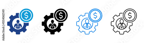 Business Management icon sheet multiple style collection
