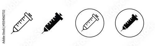 Syringe icon set. injection icon vector. Vaccine icon. 