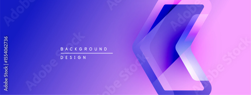 Abstract gradient background. Purple, blue hues blend smoothly. Modern design element, sleek shape dominates center. Minimalist aesthetic.