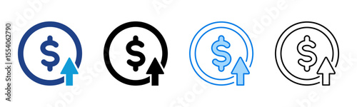 Cash Up icon sheet multiple style collection