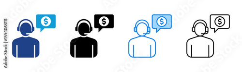 Customer Service icon sheet multiple style collection