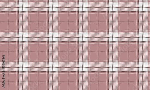 Seamless plaid pattern, pink, white, giving a soft and sweet feeling, suitable for designing clothes, skirts, pants, shirts, tablecloths, bright and lively style, vector illustration.