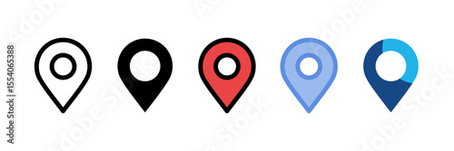 Location Pin Icon Element For Design