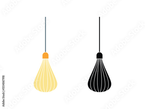 vector of unique lamp silhouettes for use in interior design themes and graphic resources