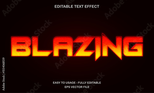 Blazing fire text effect with strong burning style for hot and bold theme