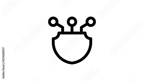encrypted minimalist line animation