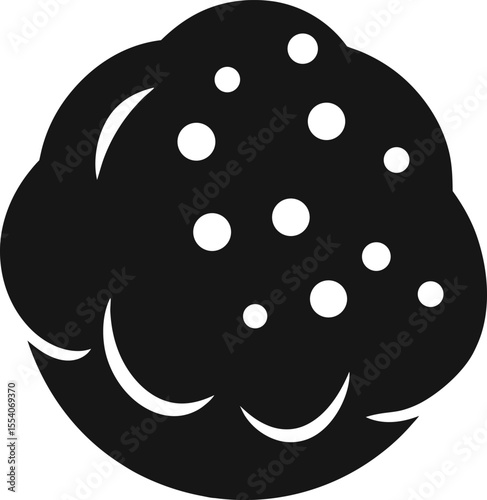 Truffle Bite silhouette icon on white background