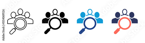 Recruitment icon sheet multiple style collection