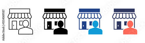 Sales Representative icon sheet multiple style collection
