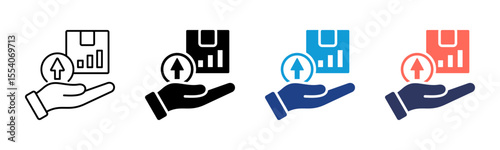 Sales Growth icon sheet multiple style collection