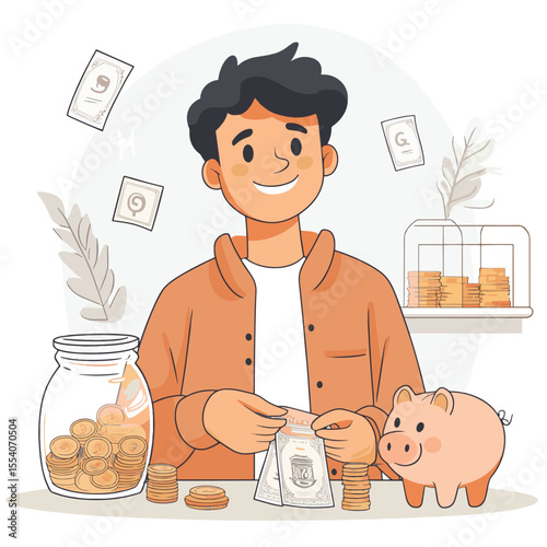Man with donations