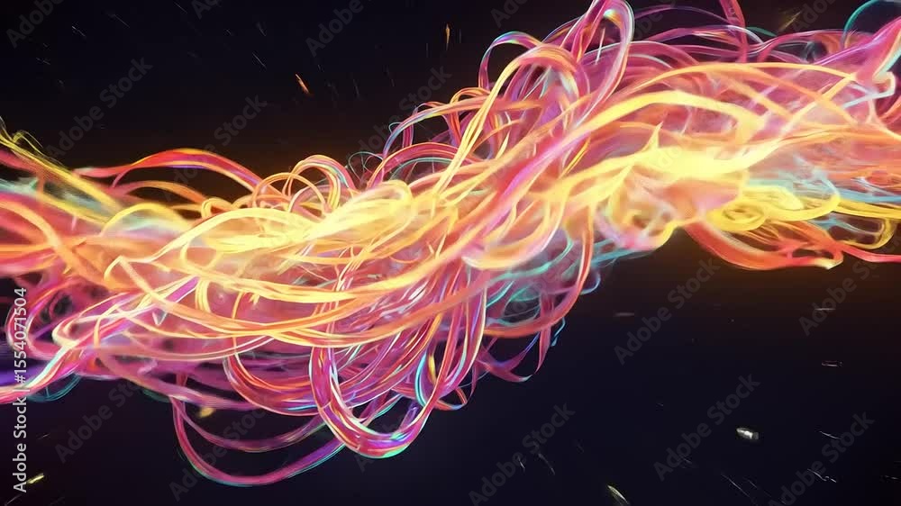 Colorful abstract swirling lines creating dynamic visual energy