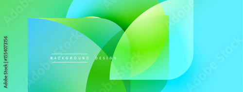 Abstract vibrant design. Overlapping circles create dynamic gradients. Green, blue hues dominate composition. Text reads background design.