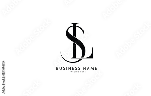 SL, LS, Abstract initial monogram letter alphabet logo