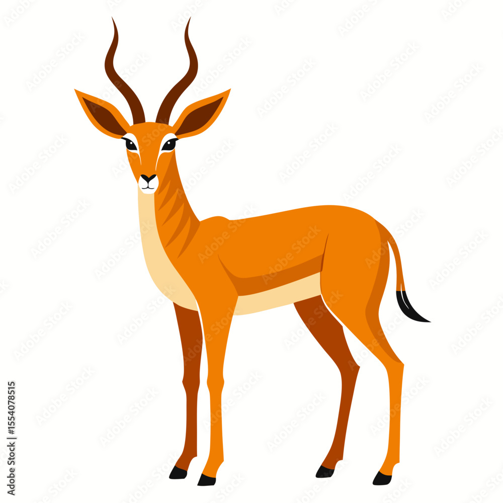 Obraz premium Antelope on white background