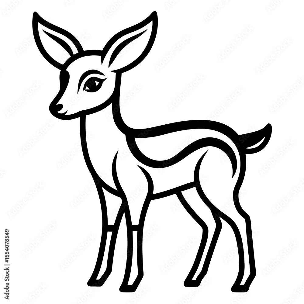 Fototapeta premium Antelope on white background