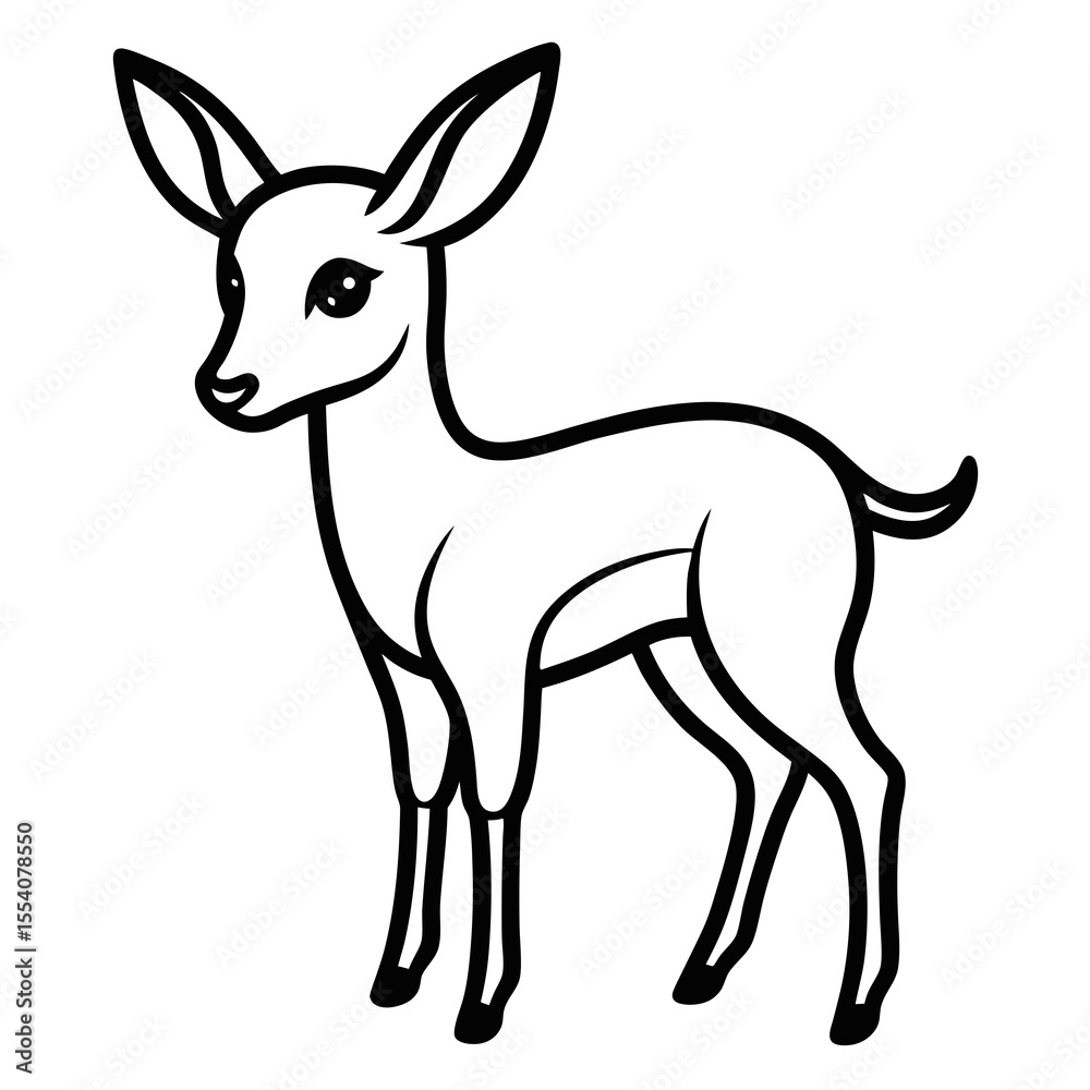 Obraz premium Antelope on white background