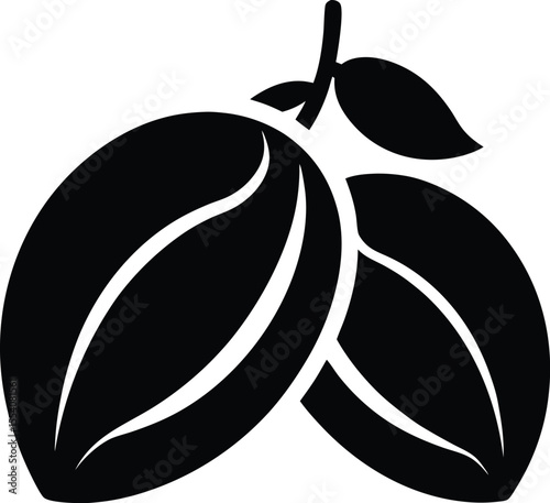 Cocoa Bean Duo silhouette icon