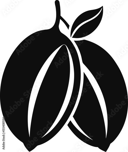 Cocoa Bean Duo silhouette icon