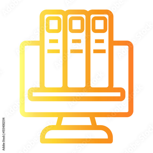 online library Line Gradient Icon