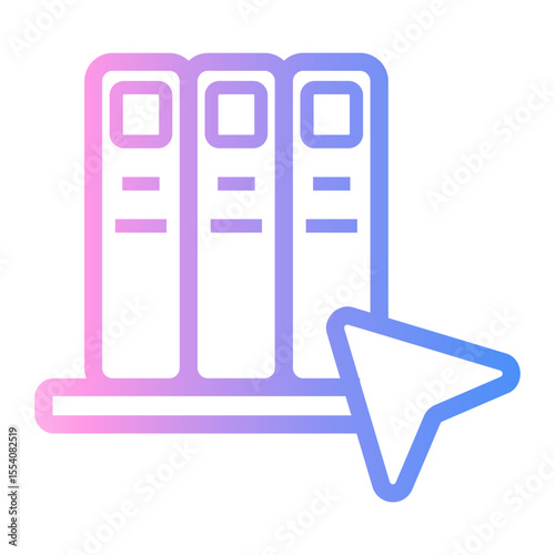 online library Line Gradient Icon