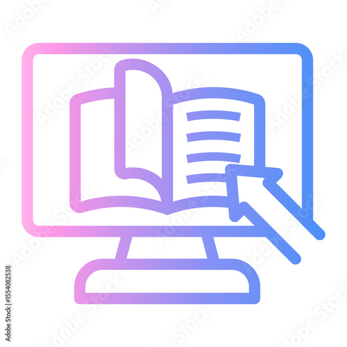 online recourse Line Gradient Icon