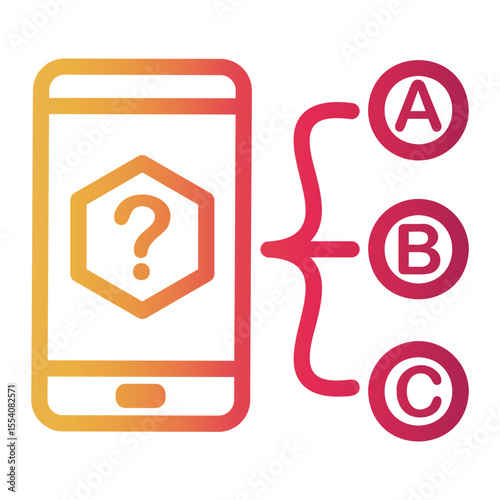quiz Line Gradient Icon