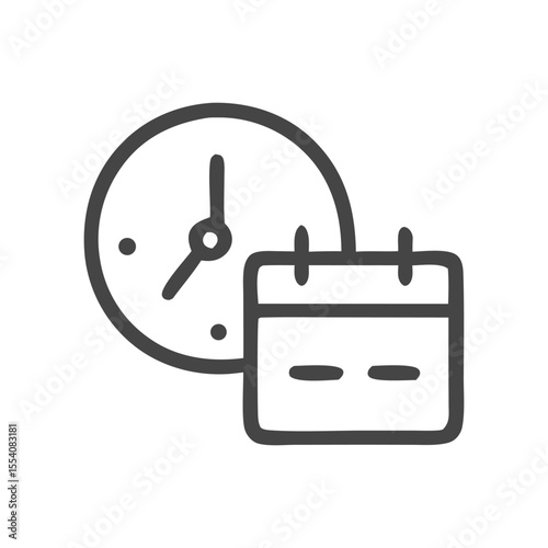 Time management icons for efficient planning and scheduling, suitable for productivity themed designs and business concepts