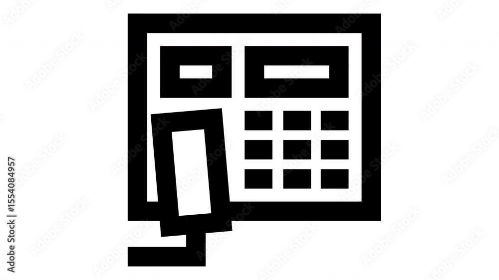 telephone minimalist line animation telephone minimalist line animation