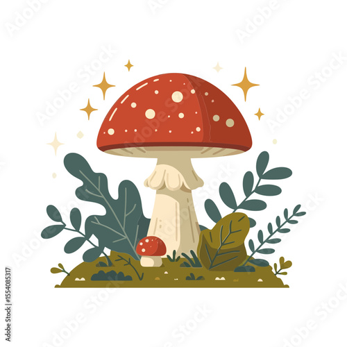 This whimsical mushroom illustration is perfect for websites or blogs about nature, fantasy, woodland themes, gardening, or folklore.

