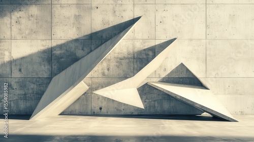 Abstract concrete architectural structure.