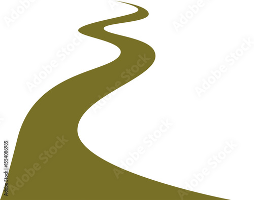 Winding path vector illustration. Road to success concept